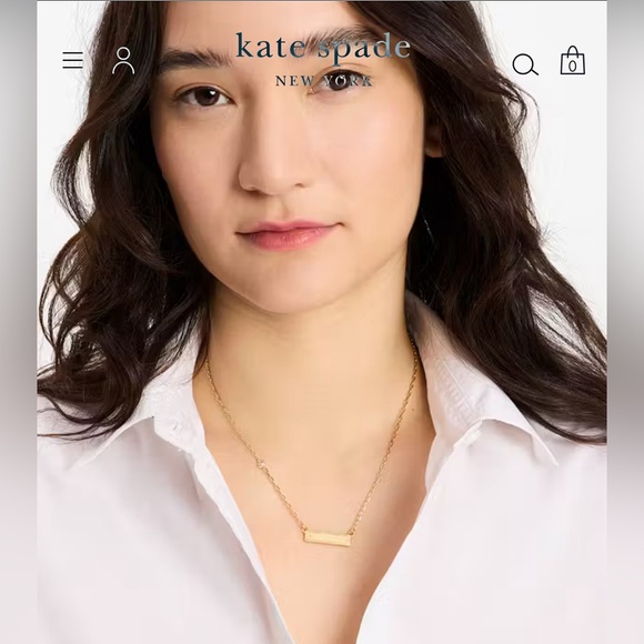 Kate‎ Spade Sam Icon Bar Pendant . New no tag . - Picture 1 of 6